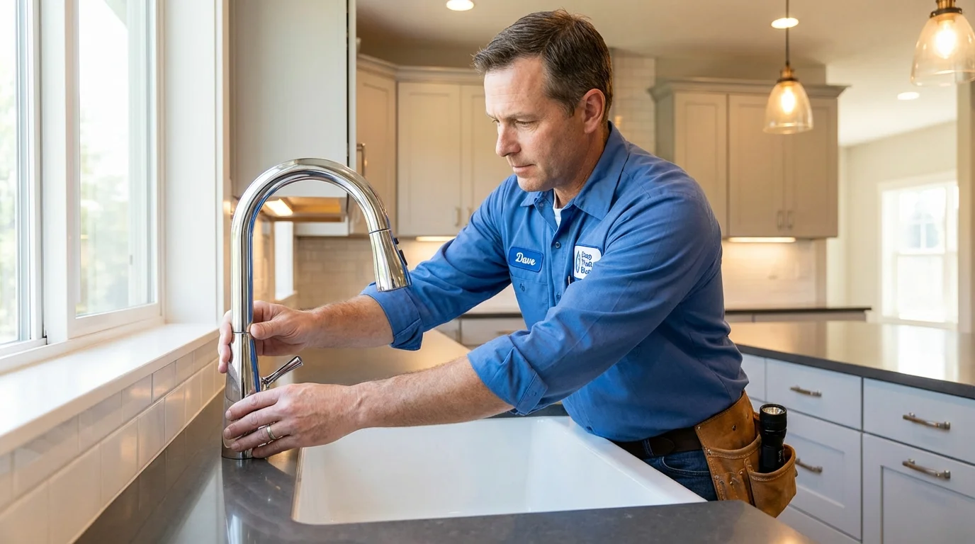 Kitchen faucet installation by Johns Plumbing LLC in Gleason