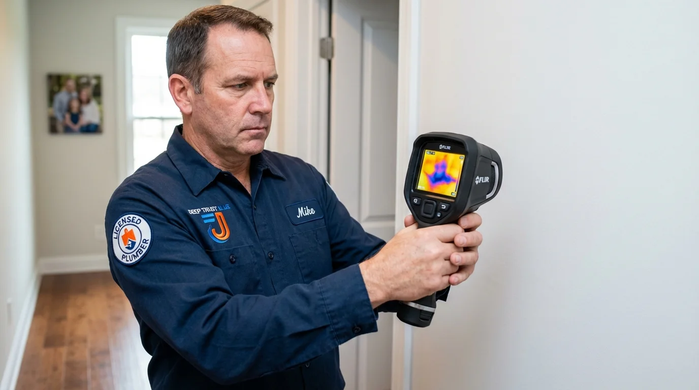 Thermal imaging leak detection by Johns Plumbing LLC in Gleason